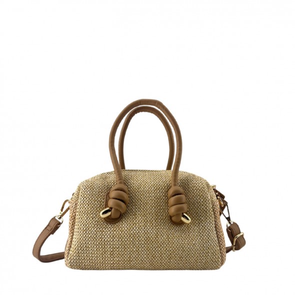 Bolso De Hombro Y Mano Rafia Paja